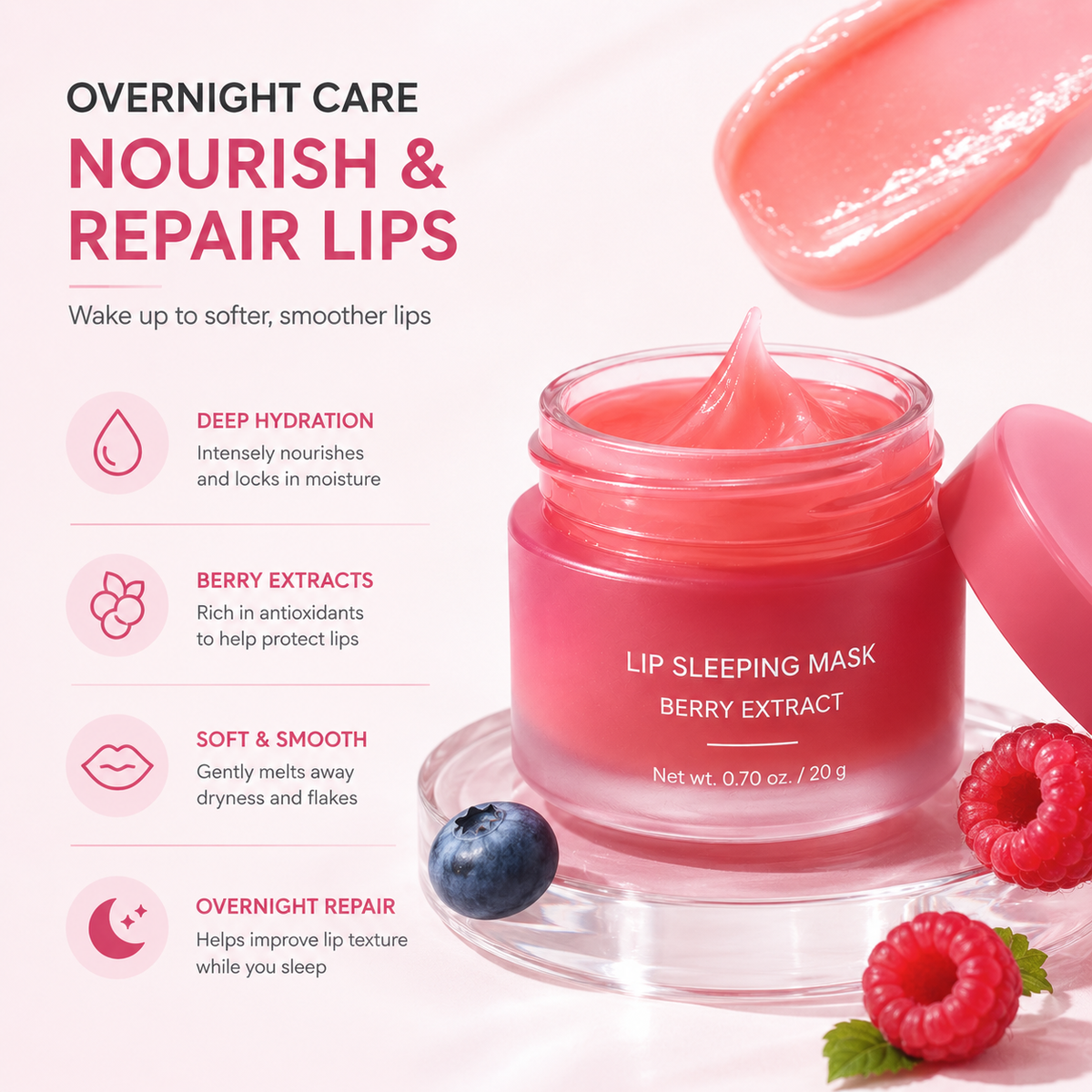 Hydrating Lip Mask – Gentle Overnight Lip Care