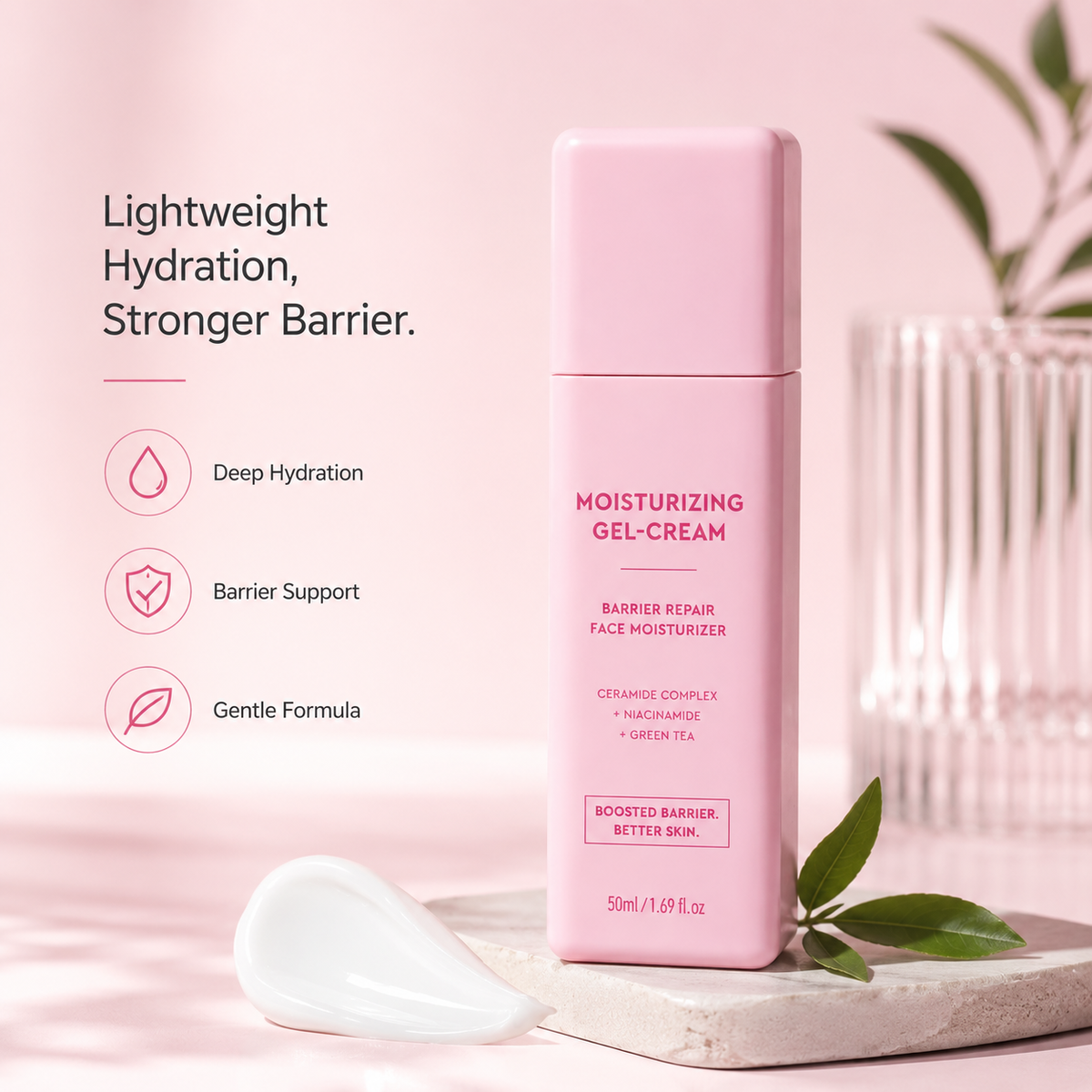 Moisturizing Gel Cream with Niacinamide & Ceramide – Daily Hydration & Skin Barrier Care