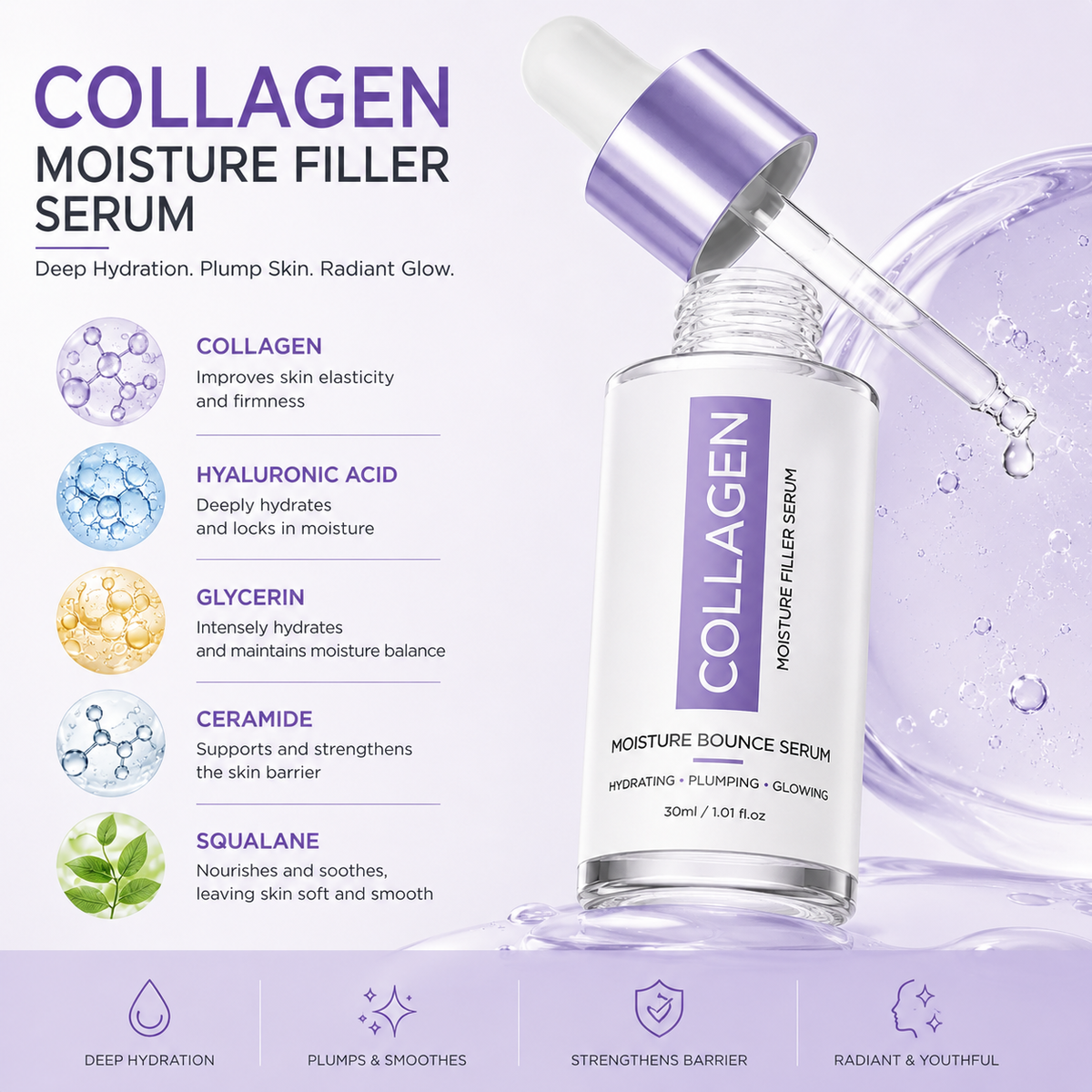 Collagen Moisture Filler Serum – Hydrating & Plumping Daily Serum