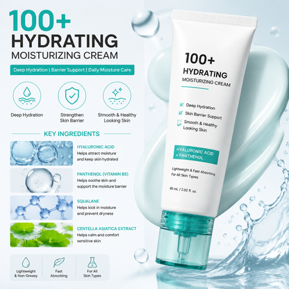 Hydrating Moisturizing Cream with Hyaluronic Acid & Panthenol – Daily Skin Barrier Care