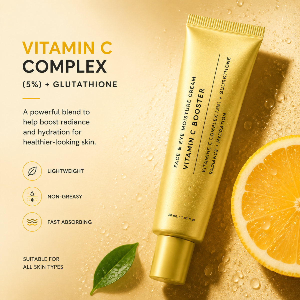 Vitamin C Booster Shot Serum with Glutathione, Niacinamide, and Vitamin E for Dark Spot Care